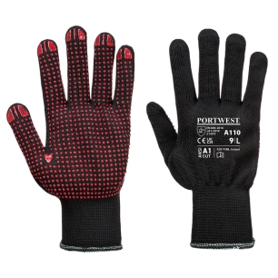 Gant Polka Picots PVC couleur : Noir taille M - PORTWEST