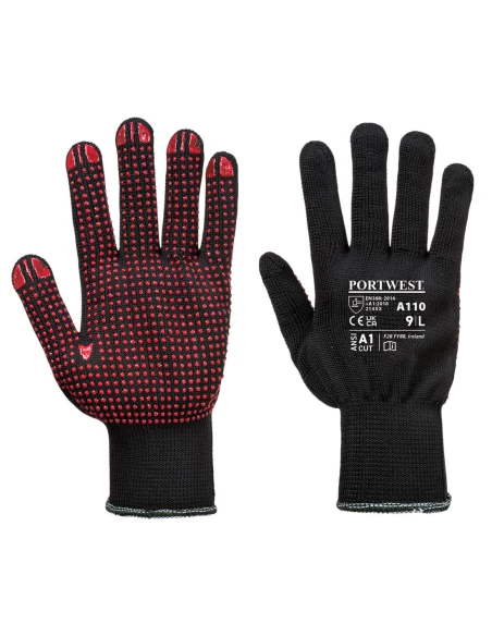 Gant Polka Picots PVC couleur : Noir taille XXS - PORTWEST