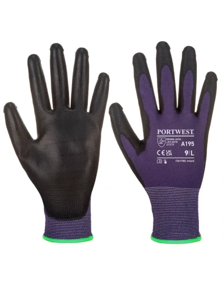 Gant PU Tactile couleur : Violet/Noir taille L - PORTWEST
