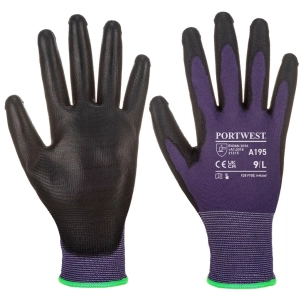 Gant PU Tactile couleur : Violet/Noir taille XS - PORTWEST