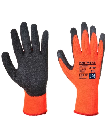 Gant Thermique enduit latex couleur : Orange/Noir taille L - PORTWEST