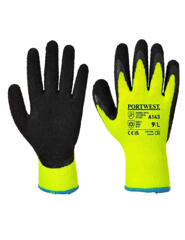 Gant thermique Soft Grip couleur : Jaune/Noir taille XL - PORTWEST