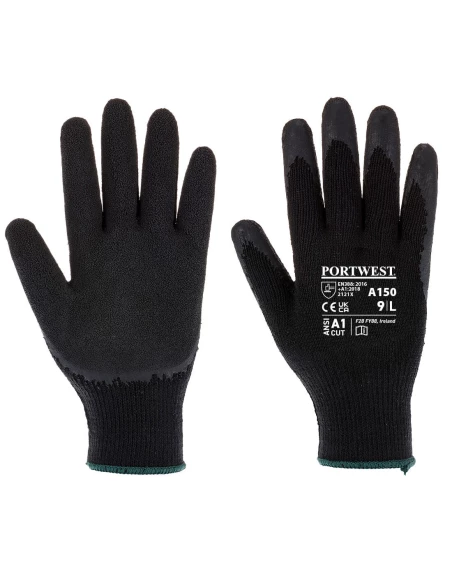 Gant tricoté enduit Latex Classique couleur : Noir taille M - PORTWEST