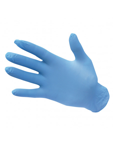Gants Nitrile Non poudrés à usage unique couleur : Bleu taille S - PORTWEST
