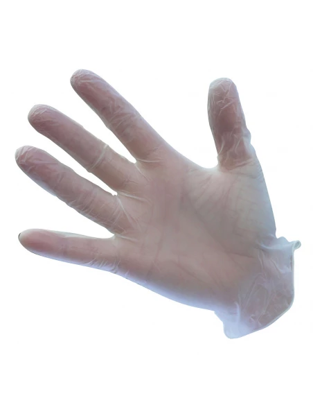 Gants Vinyle Non Poudrés à usage unique couleur : Incolore taille XL - PORTWEST