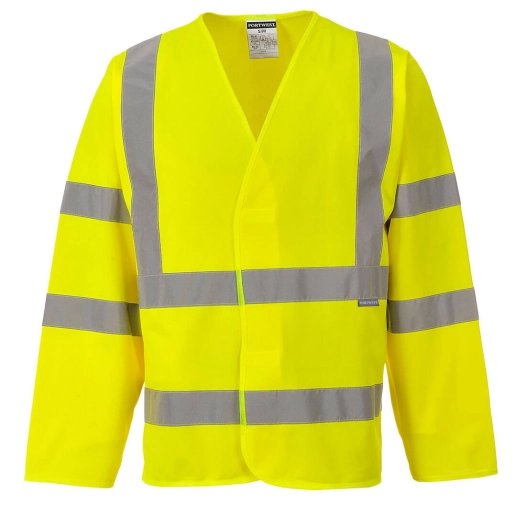 Gilet 2 bandes & baudrier manches longues couleur : Jaune taille S/M - PORTWEST