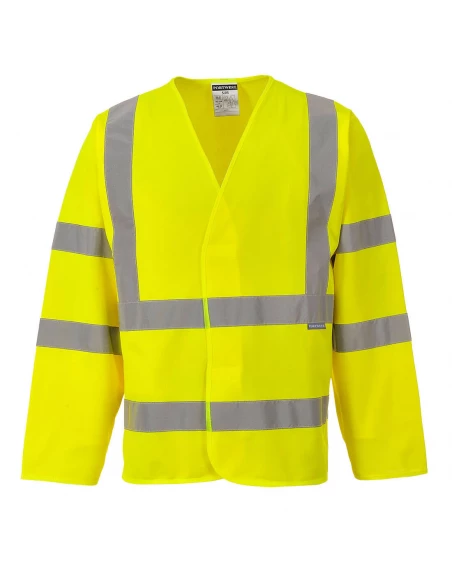 Gilet 2 bandes & baudrier manches longues couleur : Jaune taille S/M - PORTWEST