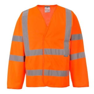 Gilet 2 bandes & baudrier manches longues couleur : Orange taille XX/3X - PORTWEST