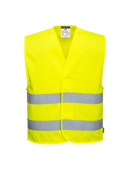 Gilet 2 bandes Hi-Vis MeshAir couleur : Jaune taille XX/3X - PORTWEST