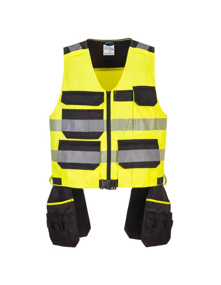 Gilet à outils PW3 classe 1 couleur : Jaune/Noir taille M - PORTWEST