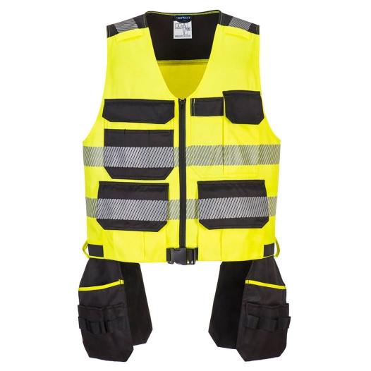 Gilet à outils PW3 classe 1 couleur : Jaune/Noir taille XXXL - PORTWEST
