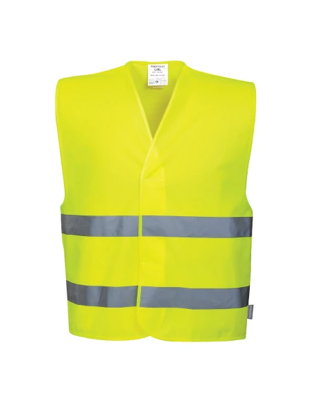 Gilet Double bande couleur : Jaune taille L/XL - PORTWEST