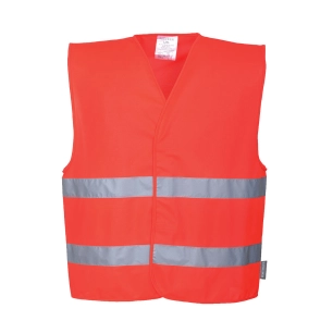 Gilet Double bande couleur : Rouge taille L/XL - PORTWEST