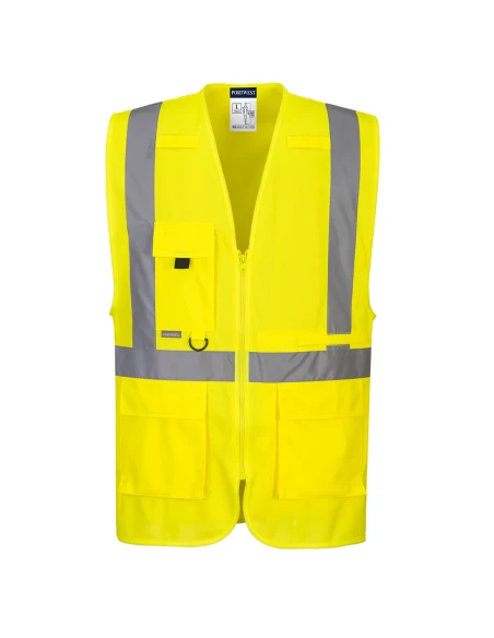 Gilet Executive haute visibilité avec poche pour tablette couleur : Jaune taille XXXL - PORTWEST
