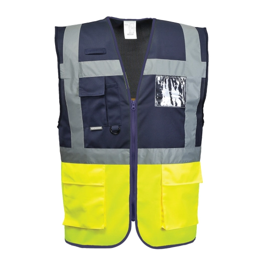 Gilet Executive Paris couleur : Jaune/Marine taille XXL - PORTWEST