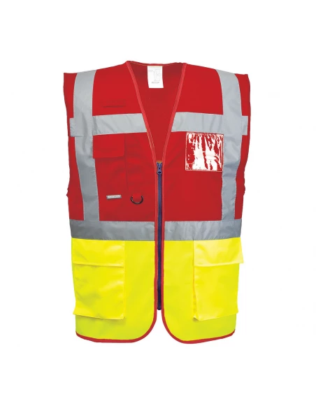 Gilet Executive Paris couleur : Jaune/Rouge taille L - PORTWEST