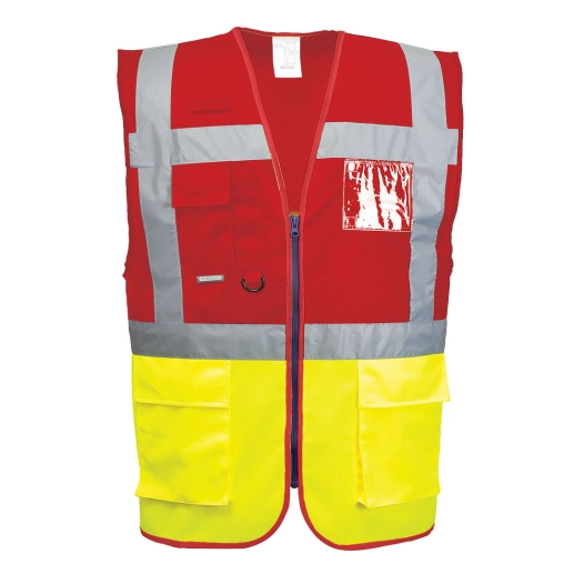 Gilet Executive Paris couleur : Jaune/Rouge taille M - PORTWEST