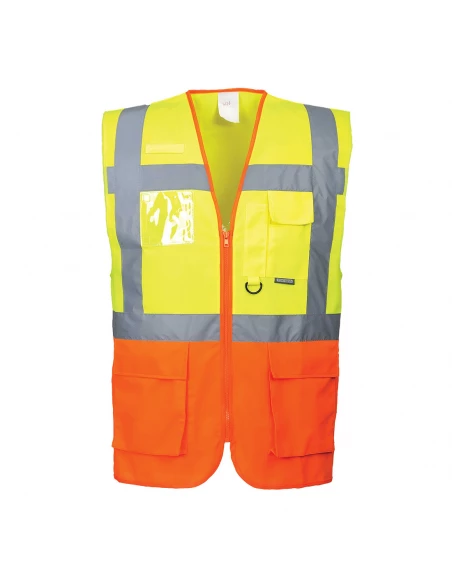 Gilet Executive Prague couleur : Jaune/Orange taille M - PORTWEST