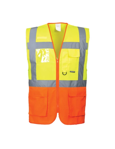 Gilet Executive Prague couleur : Jaune/Orange taille S - PORTWEST