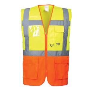 Gilet Executive Prague couleur : Jaune/Orange taille XL - PORTWEST