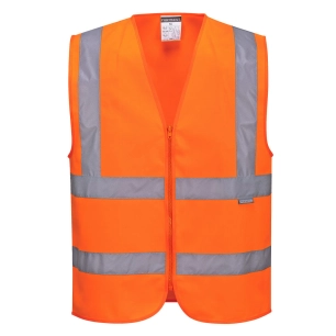 Gilet Hi-Vis avec zip couleur : Orange taille XXL - PORTWEST