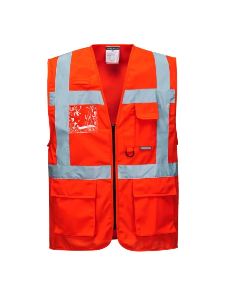 Gilet Hi-Vis Executive - Berlin couleur : Rouge taille S - PORTWEST