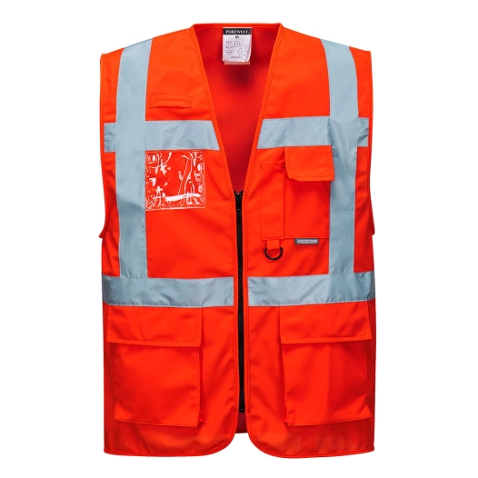 Gilet Hi-Vis Executive - Berlin couleur : Rouge taille XXXL - PORTWEST