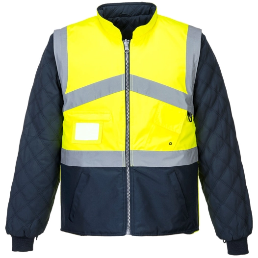 Gilet Hivis Bicolore Reversible couleur : Jaune/Marine taille XS - PORTWEST