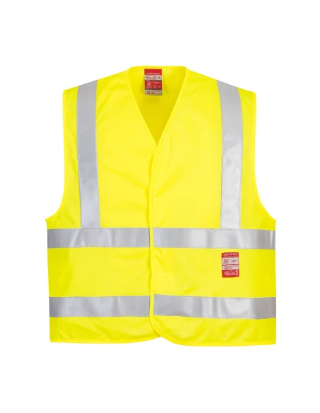 Gilet HV Résistant à la flamme couleur : Jaune taille 4X/5X - PORTWEST