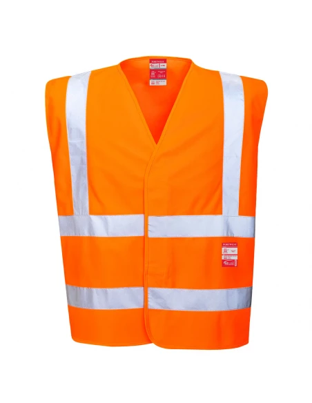 Gilet HV Résistant à la flamme couleur : Orange taille 4X/5X - PORTWEST