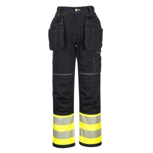 Pantalon Holster PW3 Hi-Vis Classe 1 couleur : Jaune/Noir taille 42 - PORTWEST