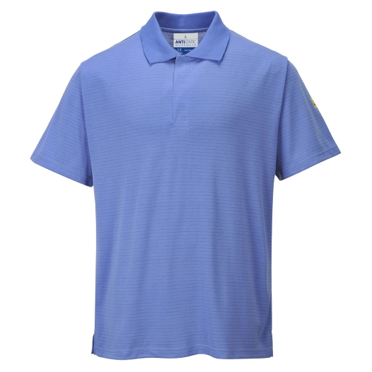 Polo antistatique ESD couleur : Bleu Hamilton taille XS - PORTWEST
