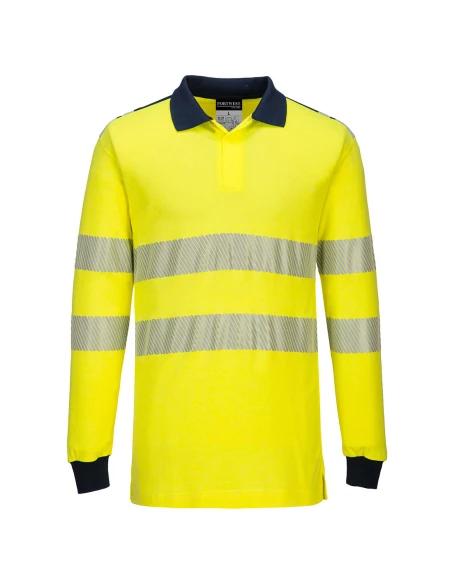 Polo Haute Visibilité Ignifugé couleur : Jaune/Marine taille XXL - PORTWEST