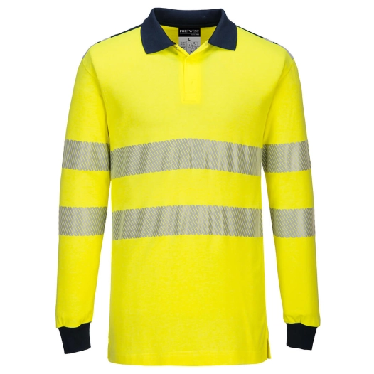 Polo Haute Visibilité Ignifugé couleur : Jaune/Marine taille XXXL - PORTWEST