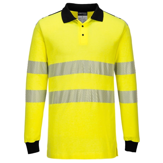 Polo Haute Visibilité Ignifugé couleur : Jaune/Noir taille XL - PORTWEST