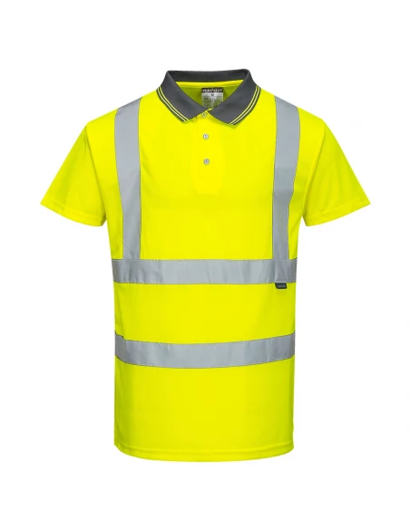 Polo Hi-Vis manches courtes couleur : Jaune taille 7XL - PORTWEST