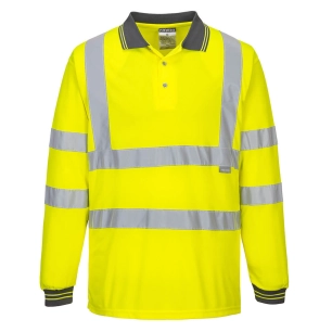 Polo HV Manches Longues couleur : Jaune taille 6XL - PORTWEST