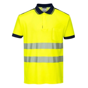 Polo HV PW3 couleur : Jaune/Marine taille XXL - PORTWEST