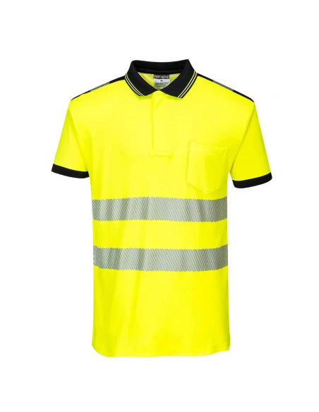 Polo HV PW3 couleur : Jaune/Noir taille XS - PORTWEST