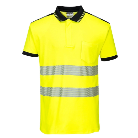 Polo HV PW3 couleur : Jaune/Noir taille XXL - PORTWEST