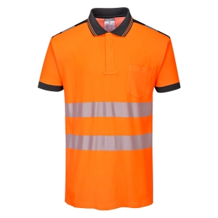 Polo HV PW3 couleur : Orange/Noir taille M - PORTWEST