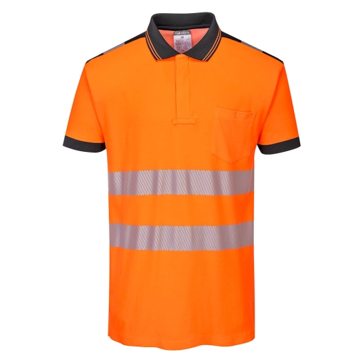 Polo HV PW3 couleur : Orange/Noir taille S - PORTWEST