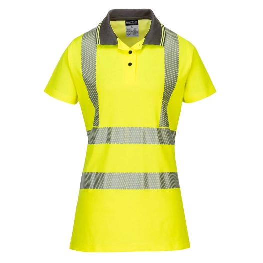 Polo Ladies Pro couleur : Jaune/Gris taille M - PORTWEST