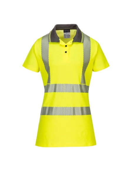 Polo Ladies Pro couleur : Jaune/Gris taille M - PORTWEST