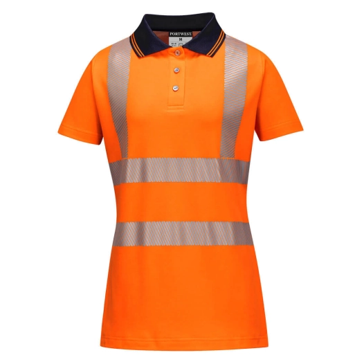 Polo Ladies Pro couleur : Orange/Noir taille M - PORTWEST