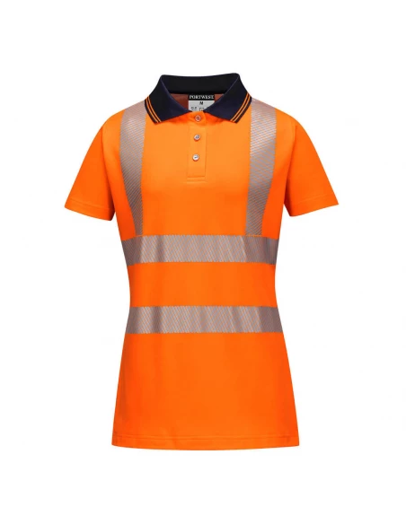 Polo Ladies Pro couleur : Orange/Noir taille M - PORTWEST