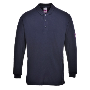 Polo manches longues antistatique résistant aux flammes couleur : Marine taille XXXL - PORTWEST