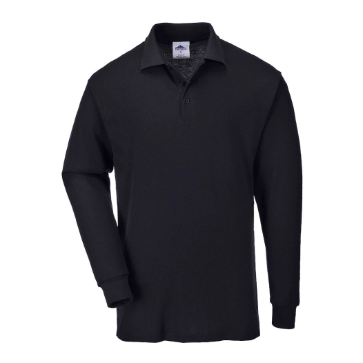 Polo Manches Longues couleur : Noir taille XS - PORTWEST