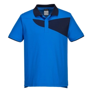 Polo PW2 M/C couleur : Bleu royal/Marine taille S - PORTWEST