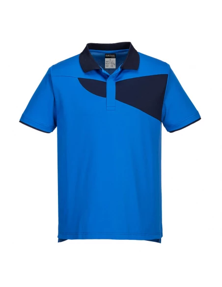 Polo PW2 M/C couleur : Bleu royal/Marine taille XXXL - PORTWEST
